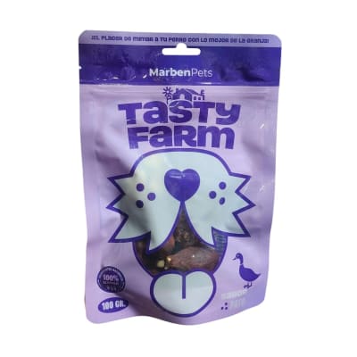 TRUTROS DE PATO CON HUESO DE CALCIO 100 GR TASTY FARM TF1021