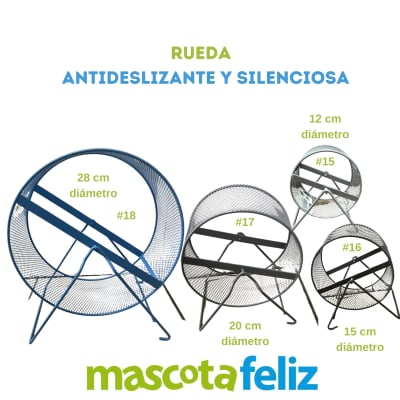 RUEDA HAMSTER ANTIDESLIZANTE SILENCIOSA 17#1