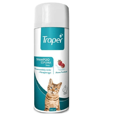 SHAMPOO TRAPER ESPUMA SECA GATO 170 ML