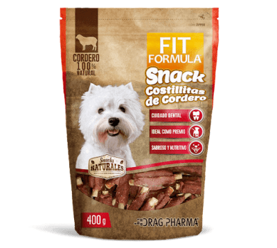 FIT SNACK COSTILLITAS DE CORDERO PERRO 400 GR