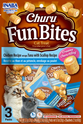 CHURU GATO FUN BITES POLLO ATUN 20 GR X3