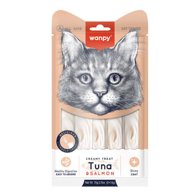 CREAMY WANPY TUNA Y SALMON GATO 70 GR