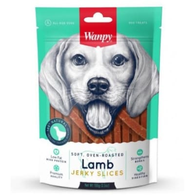 WANPY LAMB JERKY SKLICES PERRO 100 GR1