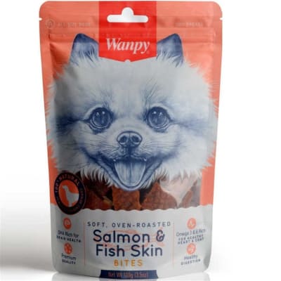 WANPY SALMON Y FISH SKIN BITES PERRO 100 GR1