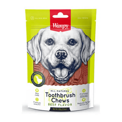 WANPY TOOTHBRUSH CHEWS BEEF FLAVOR PERRO 100 GR