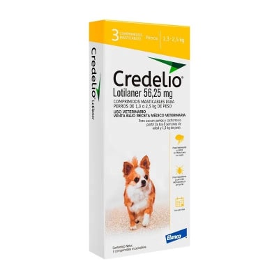 CREDELIO 56,25 MG 3 COMP 1,3-2,5 KG
