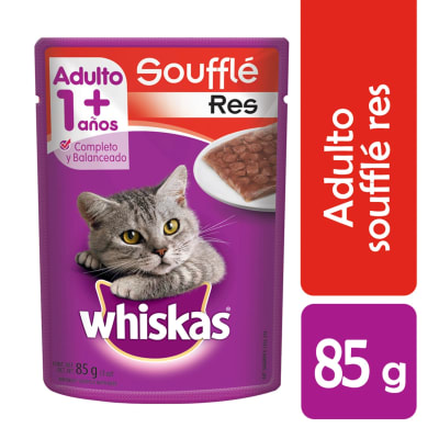 WHISKAS ADULTO CARNE SOUFFLE POUCH 85 GR