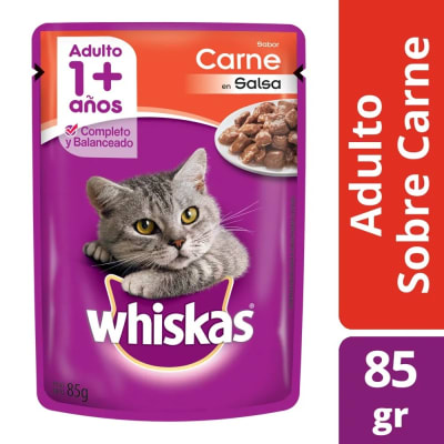 WHISKAS CARNE POUCH 85 GR