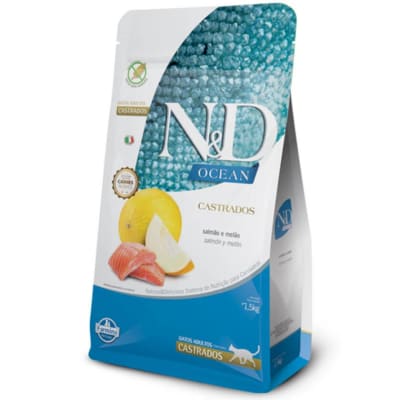 N&D OCEAN FELINE SALMON CASTRADO 7,5 KG