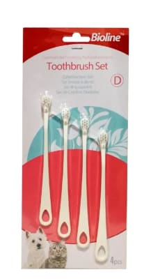 CEPILLO DE DIENTES X4 PARA MASCOTA PEQUEÑA 2235