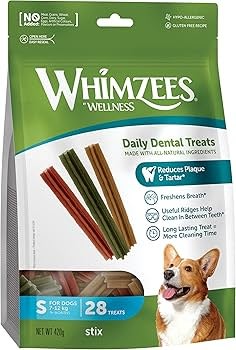 WHIMZEEES DAILY DENTAL TREATS STIX S 28 UN