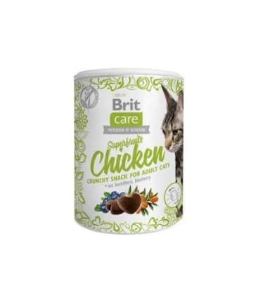 BRIT CARE CAT SNACK SUPERFRUITS POLLO 100 GR
