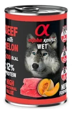 LATA ALPHA TERNERA CON MELON 400 GR