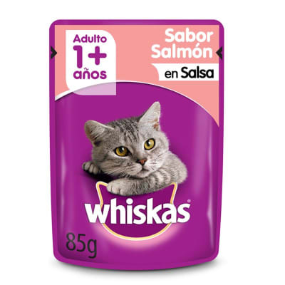 WHISKAS SALMON POUCH 85 GR