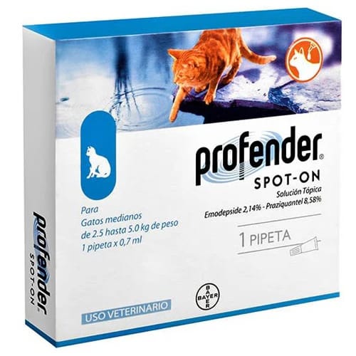 Profender Spot On Katze 2 5 5 Kg PROFENDER SPOT ON PIPETA 2,5 - 5 KG | Mascota Feliz