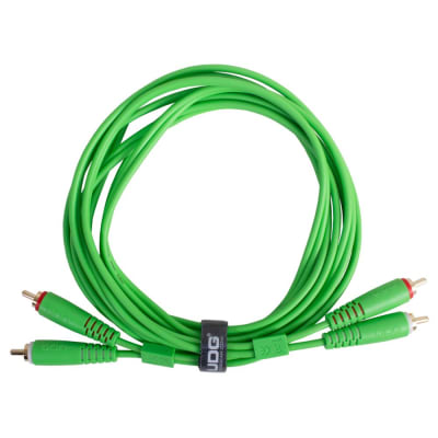 U97001GR UDG Ultimate Audio Cable Set RCA - RCA Green Straight1