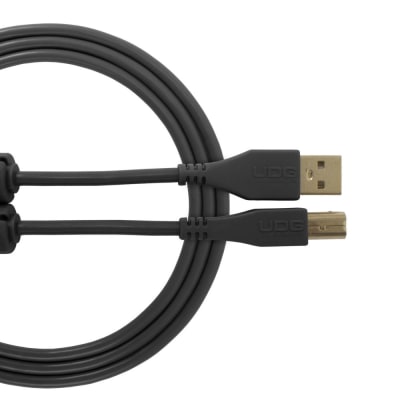 U95002BL	UDG Ultimate Audio Cable USB 2.0 A-B Black Straight 2m
