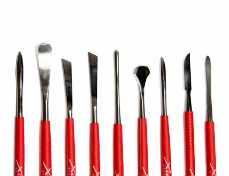 X-10081 MODELING /CARVING TOOLS W/DOUBLE END 9 SET STNLESS1