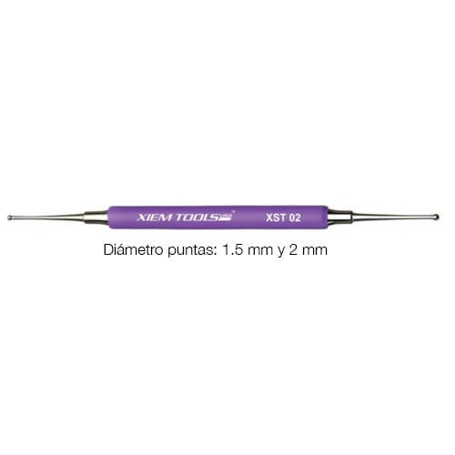 X-10134 STYLUS TOOL DOUBLE-END , BALL 1.5 MM/2MM STNLESS1