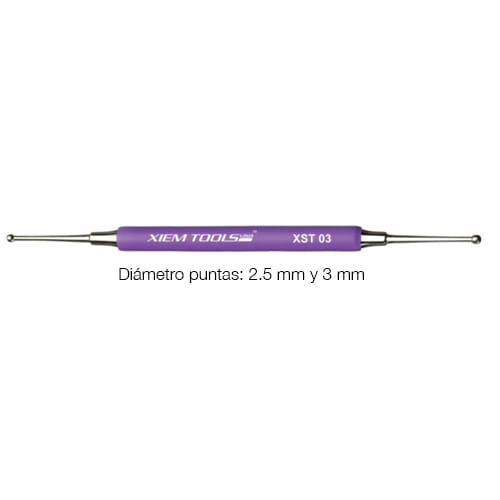 X-10135 STYLUS TOOL  DOUBLE-END ,BALL  2.5 MM/3MM STNLESS1