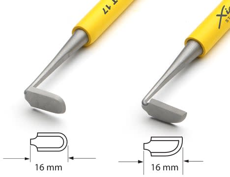 X-10129 TRIMMING TOOL SET W/ DBLE END 3 TEMPERED STNLESS2