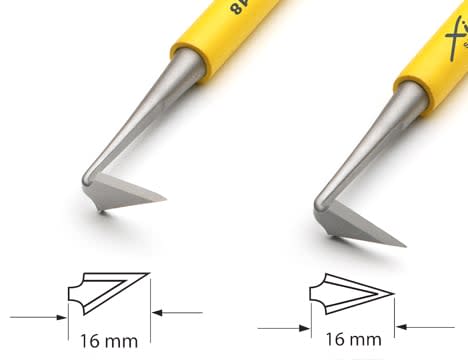 X-10129 TRIMMING TOOL SET W/ DBLE END 3 TEMPERED STNLESS3