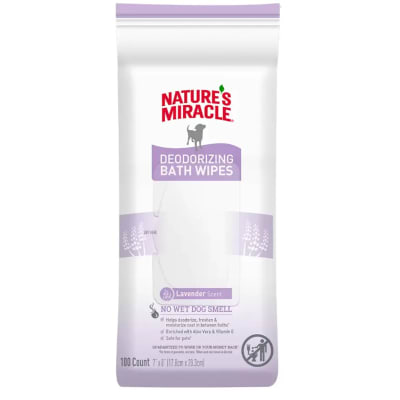 NATURE'S MIRACLE TOALLITAS  HUMEDAS LAVANDA 100 UN