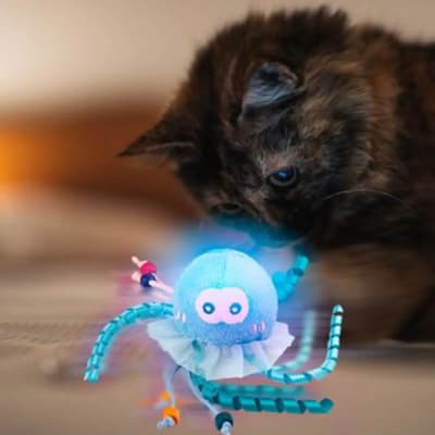 GIGWI SHINING FRIENDZ CATNIP Y LUZ LUCIÉRNAGA/MEDUZA