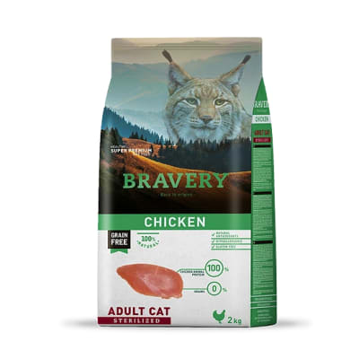 BRAVERY CHICKEN ADULT CAT STERILIZED 2KG/7KG