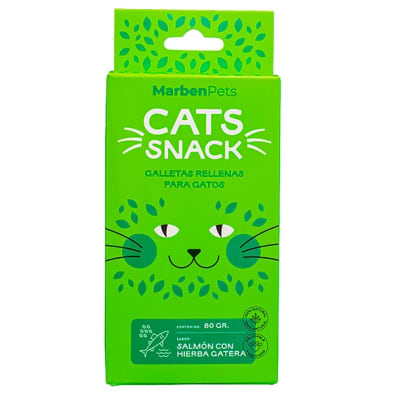CATS SNACK RELLENAS SALMÓN CON HIERBA GATERA 80GR