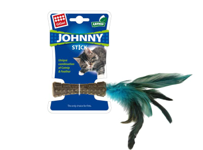 GIGWI JOHNNY STICK CATNIP 1 SIDE BLUE/GREY/BROWN