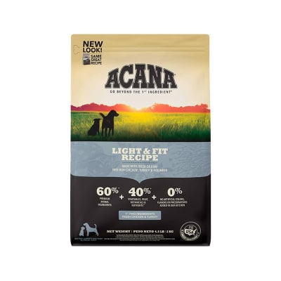 ACANA DOG LIGHT & FIT (TODAS LAS EDADES Y RAZAS) 2KG / 5,8KG / 11,35KG1