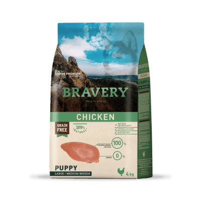 BRAVERY CHICKEN PUPPY LARGE/MEDIUM BREEDS 4 KG1