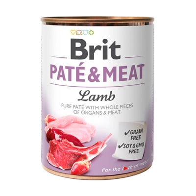 BRIT PATE & MEAT CORDERO 800GR