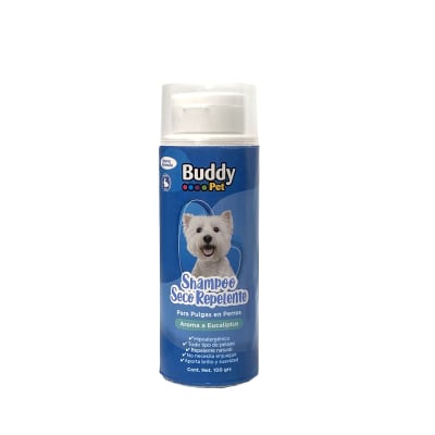 SHAMPOO SECO PERRO BUDY PET, REPELENTE 