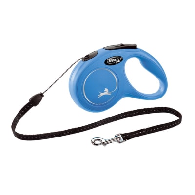 FLEXI NEW CLASSIC CORDÓN RETRÁCTIL AZUL/ROSADO 5 MT TALLA S