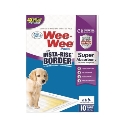 WEE-WEE TRAINING PADS INSTA-RISE BORDER 10UN1