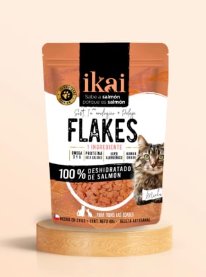 IKAI FLAKES DE SALMON PARA GATO 40GR