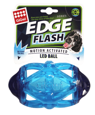 GIGWI EDGE FLASH LED RUGBY BALL BLUE1