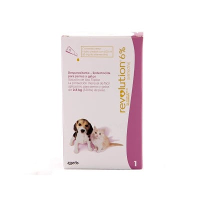 REVOLUTION 6% PERROS Y GATOS MENOR 2,5KG