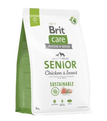 BRIT CARE PERRO SENIOR POLLO CON INSECTO 3KG