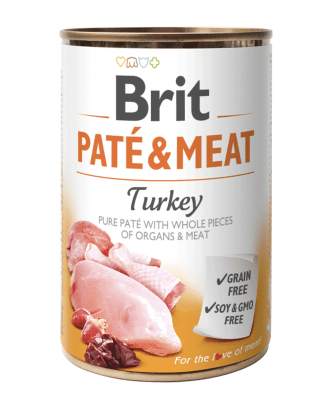BRIT PATE & MEAT PAVO 400GR