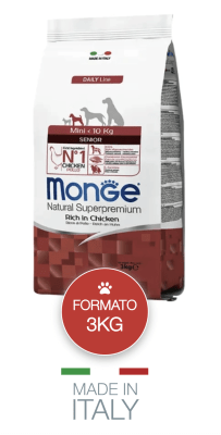 MONGE PERRO MINI SENIOR POLLO 3KG