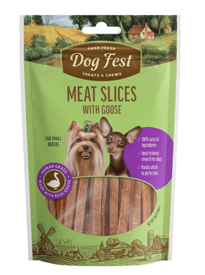 DOG FEST LÁMINAS DE CARNE DE PATO Y GANSO 55GR