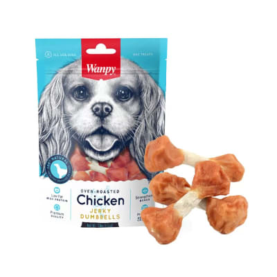 WANPY PERRO CHICKEN JERKY DUMBBELLS 100GR1