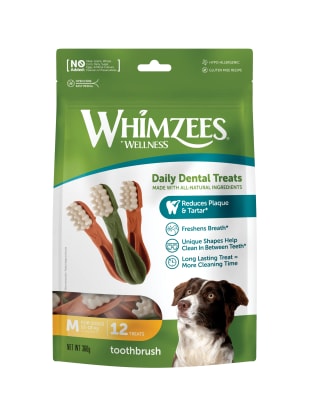 WHIMZEES DAILY DENTAL CARE CEPILLO DE DIENTES PERRO TALLA M 12UN