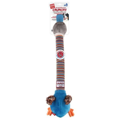GIGWI PLUSH FRIENDZ CRUNCH NECK PATO BLUE TALLA L1