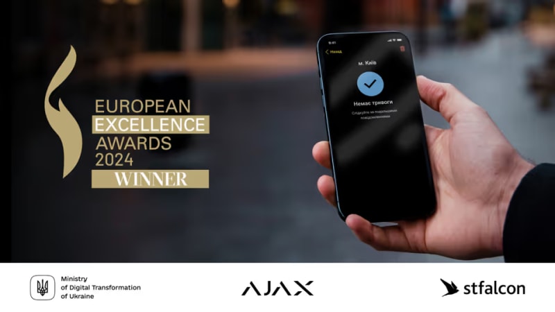 Ajax Systems gana el premio a la excelencia europea 2024 por Air Alert