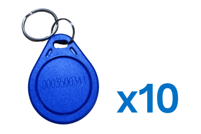 KIT 10 TARJETA DE PROX TIPO LLAVERO 125KHZ SKEY3 SECUKEY