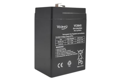BATERIA DE PLOMO/ACIDO 6V 4 AMPERES RECARGABLE VC0645 VCONN1